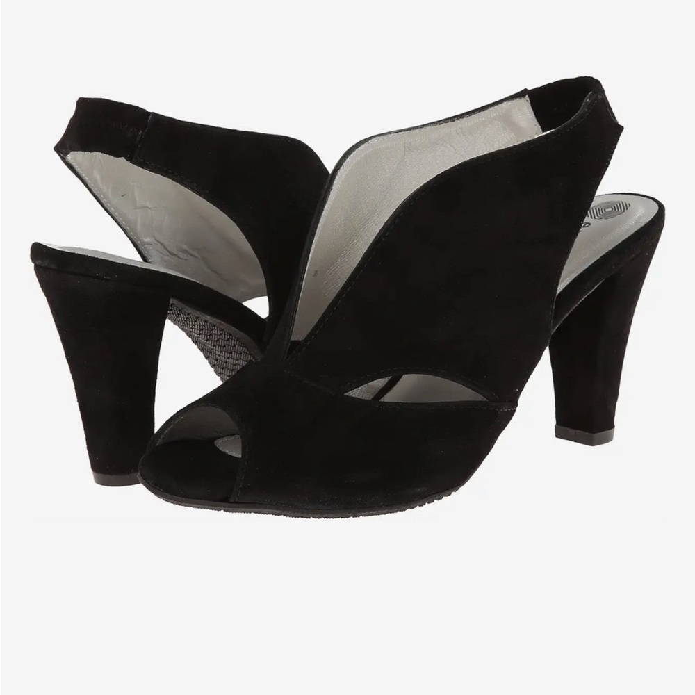 Eric Michael “PERU” suede peep toe heels